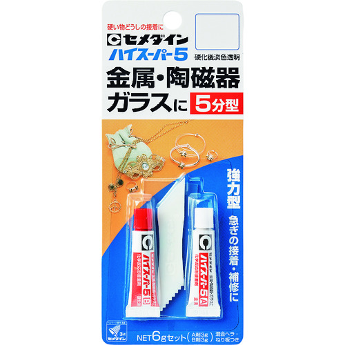 【TRUSCO】セメダイン　ハイスーパー５　６ｇセット／ブリスター　ＣＡ－１８７